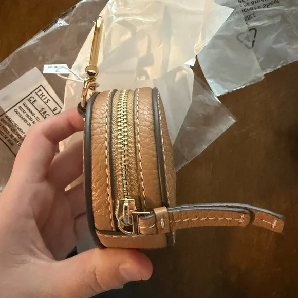 NWT 150410 Tory Burch Brown Leather Thea Coin Purse Pouch - Picture 3 of 14